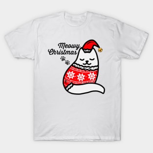 Meowy Christmas Cat T-Shirt